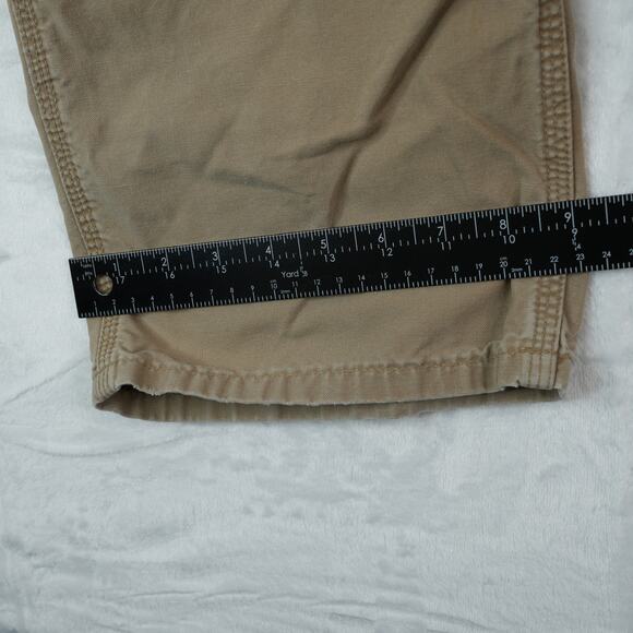 Carhartt Pants Mens 35x32 Khaki B151 Loose Fit Distressed Workwear Utility - Picture 12 of 12